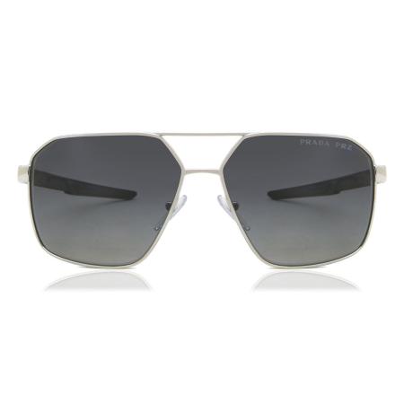 Prada Linea Rossa PS55WS Polarized 1BC06G Zilver Heren Zonnebril