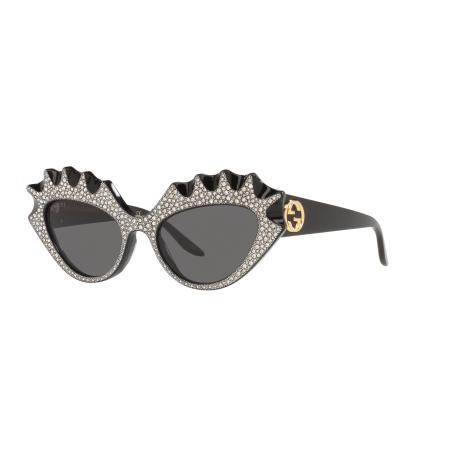 Gucci Vrouwelijk Sunglass GG0781S-003 - Framekleur: Zwart, Lenskleur: Grijs
