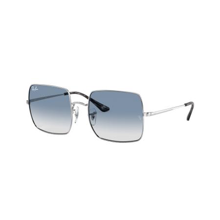 Ray-Ban Vrouwelijk Sunglass RB1971 Square 1971 Classic - Framekleur: Zilver, Lenskleur: Lichtblauw gradiënt