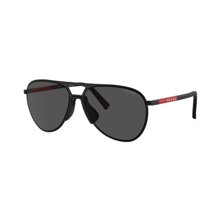 Prada Linea Rossa Mannelijk Sunglass PS 53ZS - Framekleur: Matzwart, Lenskleur: Donkergrijs