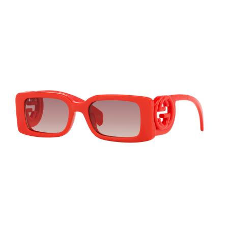 Gucci Vrouwelijk Sunglass GG1325S - Framekleur: Rood, Lenskleur: Bruin