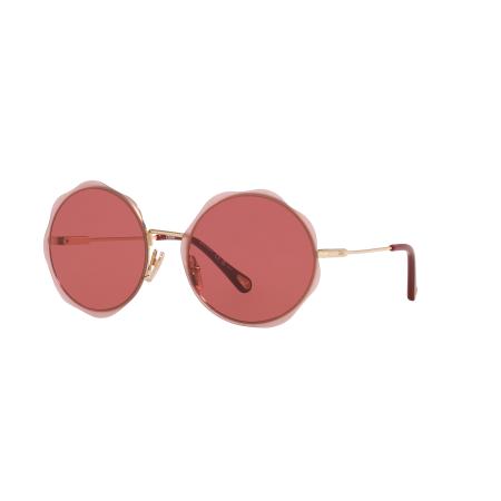 Chloé Vrouwelijk Sunglass CH0202S - Framekleur: Goud, Lenskleur: Rood