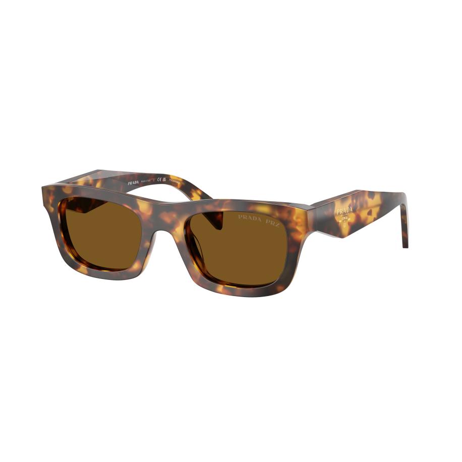 Prada Vrouwelijk Sunglass PR C06S - Framekleur: Honing Tortoise, Lenskleur: Donkerbruin Polar Bruin