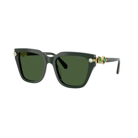 Swarovski Vrouwelijk Sunglass SK6041 - Framekleur: Donkergroen, Lenskleur: Donkergroen