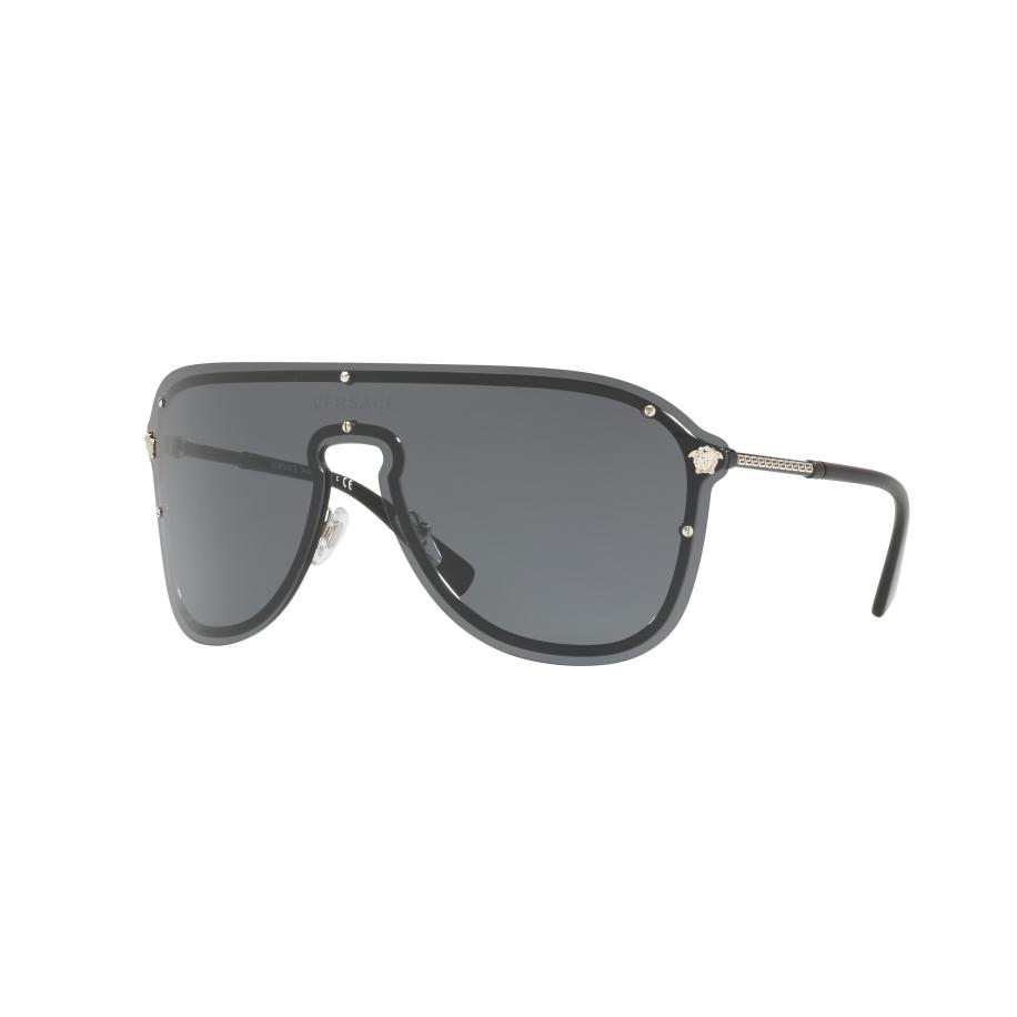 Versace Vrouwelijk Sunglass VE2180 - Framekleur: Zilver, Lenskleur: Donkergrijs Grijs