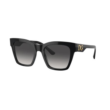 Dolce&Gabbana Vrouwelijk Sunglass DG4384 - Framekleur: Zwart, Lenskleur: Grijs Gradiënt