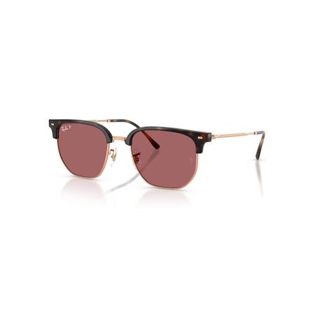 Ray-Ban New Clubmaster Online Only Limited zonnebril Roségoud montuur Violet glazen Gepolariseerd 51-20