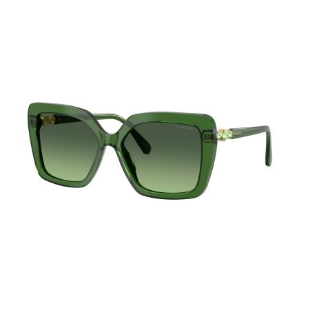 Swarovski Vrouwelijk Sunglass SK6049 - Framekleur: Melkachtig groen, Lenskleur: Gradiënt groen