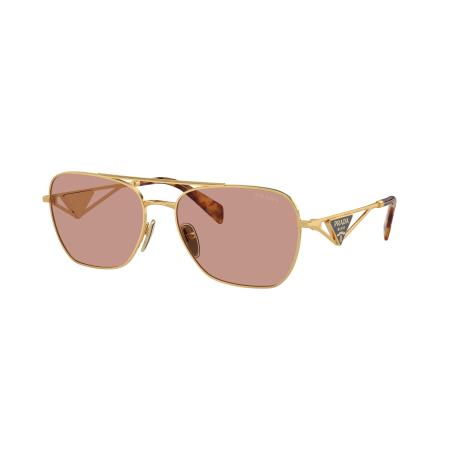 Prada Vrouwelijk Sunglass PR A50S - Framekleur: Goud, Lenskleur: Donkerpaars