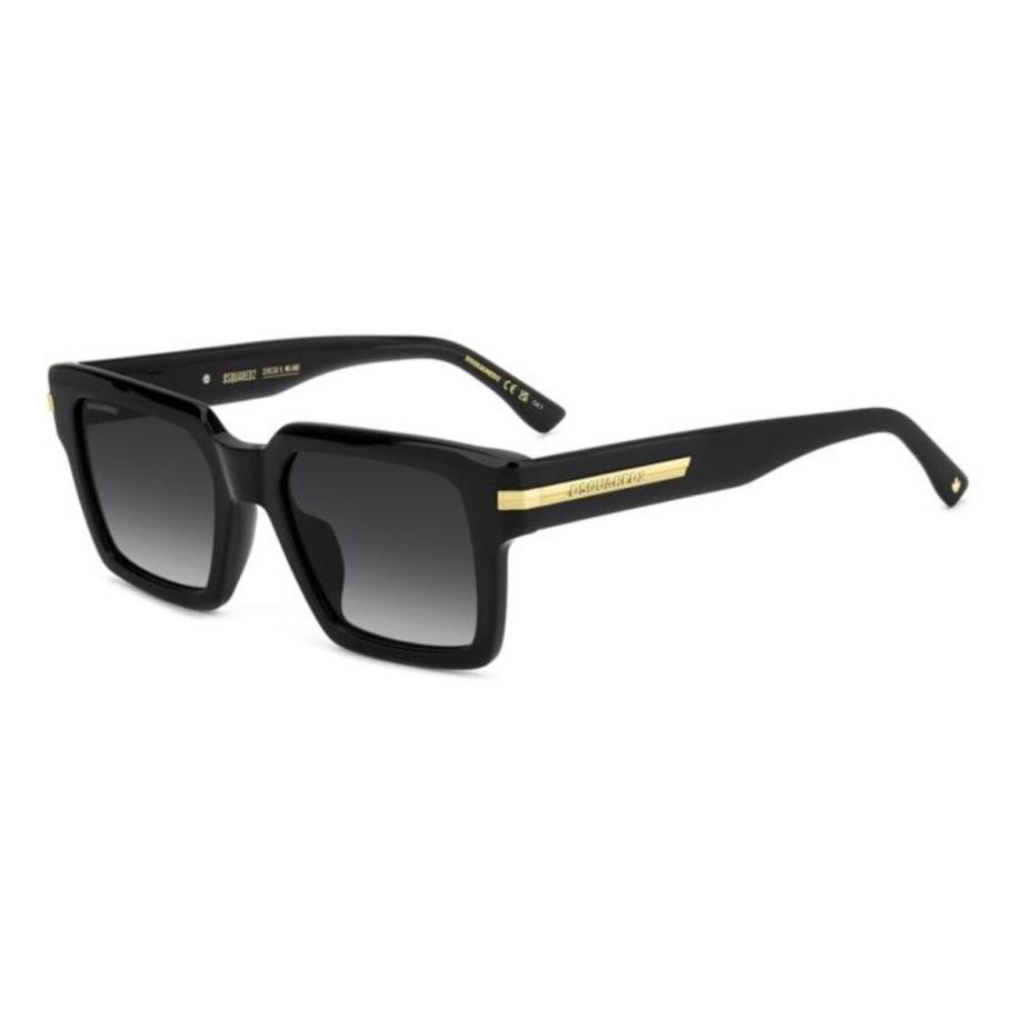 Dsquared2 D2 161/G/S Aziatische pasvorm 807/9O Zwart Heren Zonnebril
