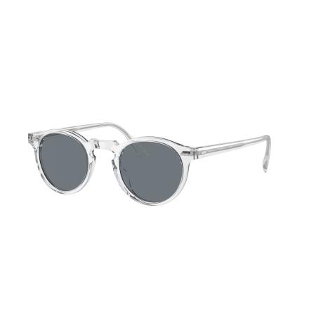 Oliver Peoples Unisex Sunglass OV5217S Gregory Peck Sun - Framekleur: Kristal, Lenskleur: Blauw fotochromatisch