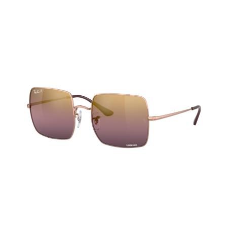 Ray-Ban Vrouwelijk Sunglass RB1971 Square 1971 Chromance - Framekleur: Roségoud, Lenskleur: Rood