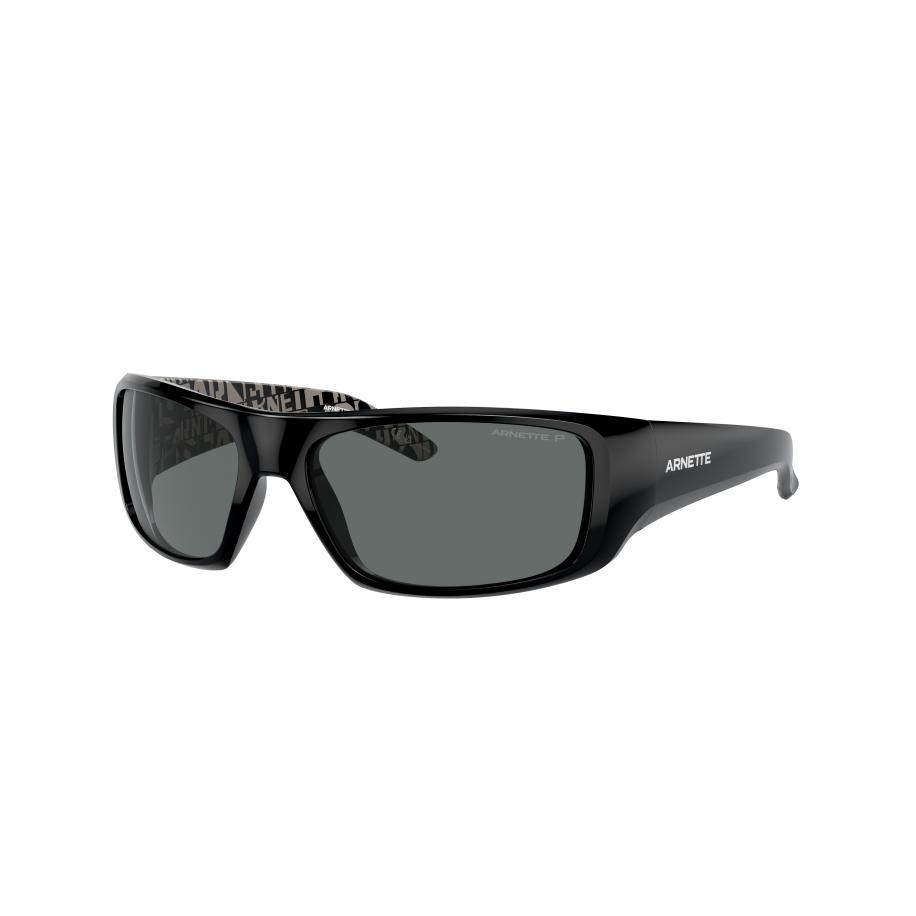 Arnette Mannelijk Sunglass AN4182 Hot Shot - Framekleur: Glanzend zwart, Lenskleur: Polarized donkergrijs Grijs