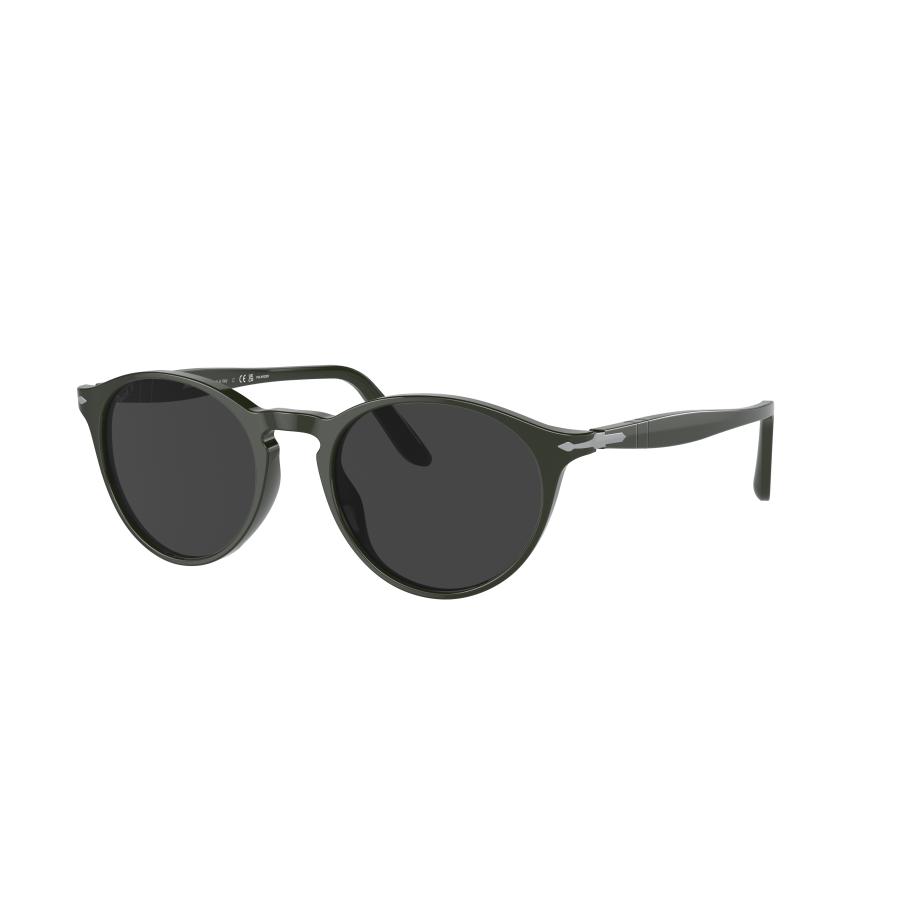 Persol Mannelijk Sunglass PO3092SM - Framekleur: Donkergroen, Lenskleur: Donkergrijs Polarized Grijs