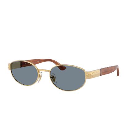 Persol Unisex Sunglass PO1024S - Framekleur: Goud, Lenskleur: Lichtblauw