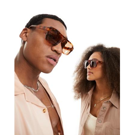 A.Kjaerbede Kaya Aviator zonnebril in havana-Bruin