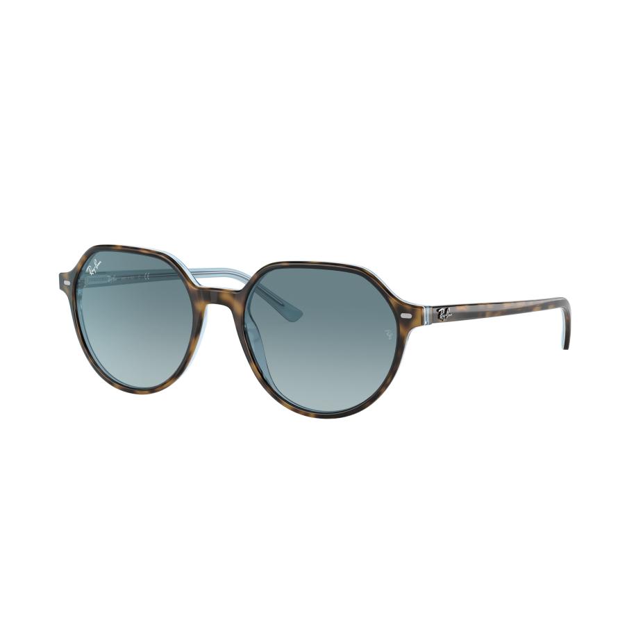 Ray-Ban Unisex Sunglass RB2195 Thalia - Framekleur: Havana op lichtblauw, Lenskleur: Blauw gradiënt grijs Multicolor