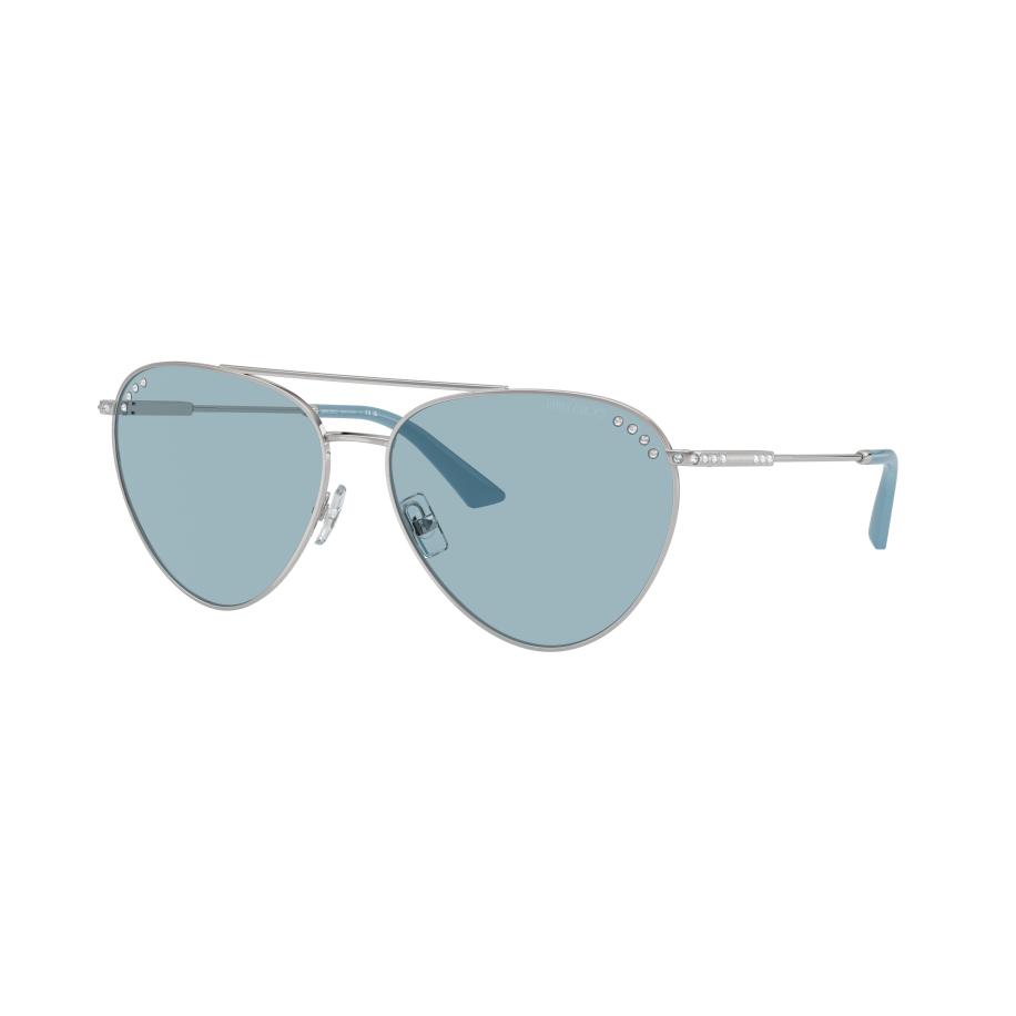 Jimmy Choo Vrouwelijk Sunglass JC4002B - Framekleur: Zilver, Lenskleur: Blauw Blauw