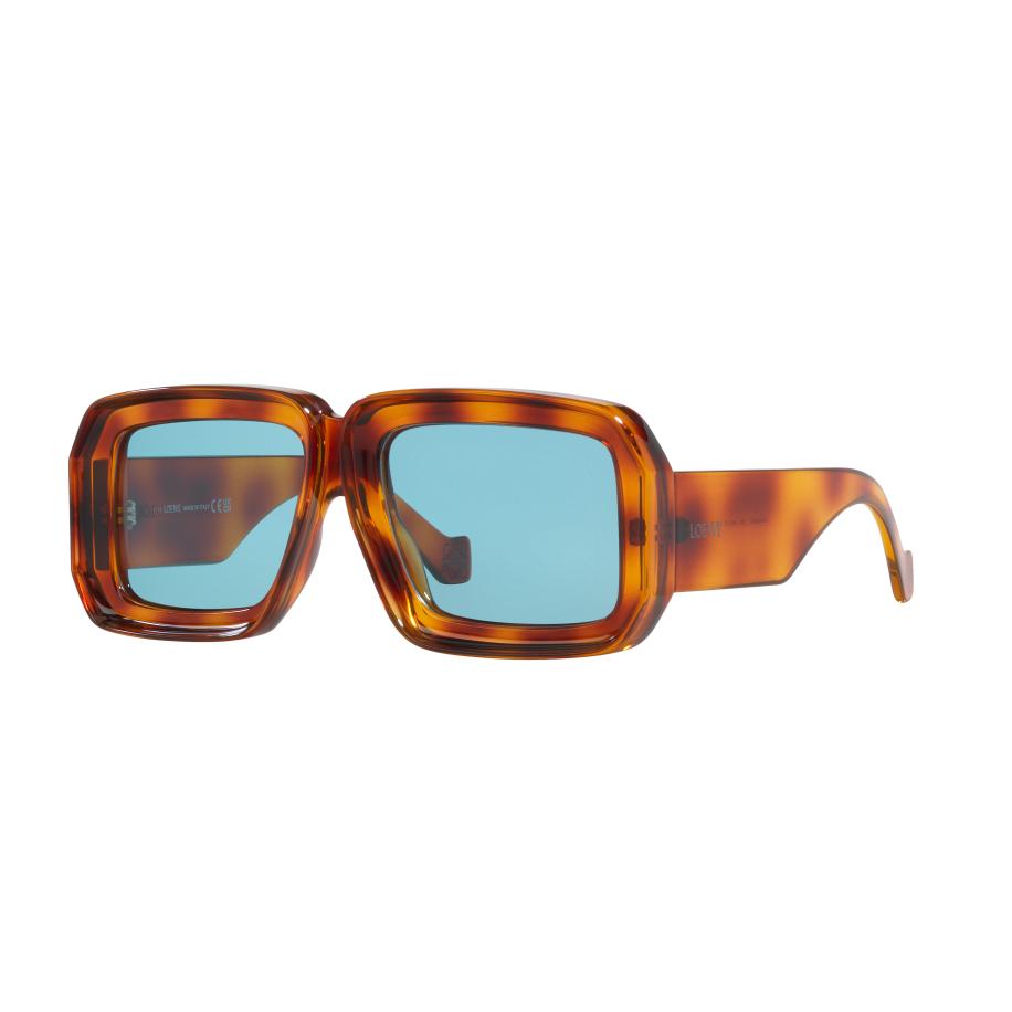 Loewe Unisex Sunglass Paulas Ibiza LW40064U - Framekleur: Tortoise, Lenskleur: Blauw Blauw
