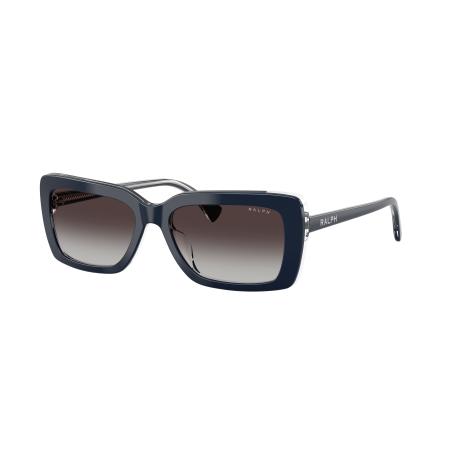 Ralph Vrouwelijk Sunglass RA5342U - Framekleur: Blue Trasparent, Lenskleur: Grijs