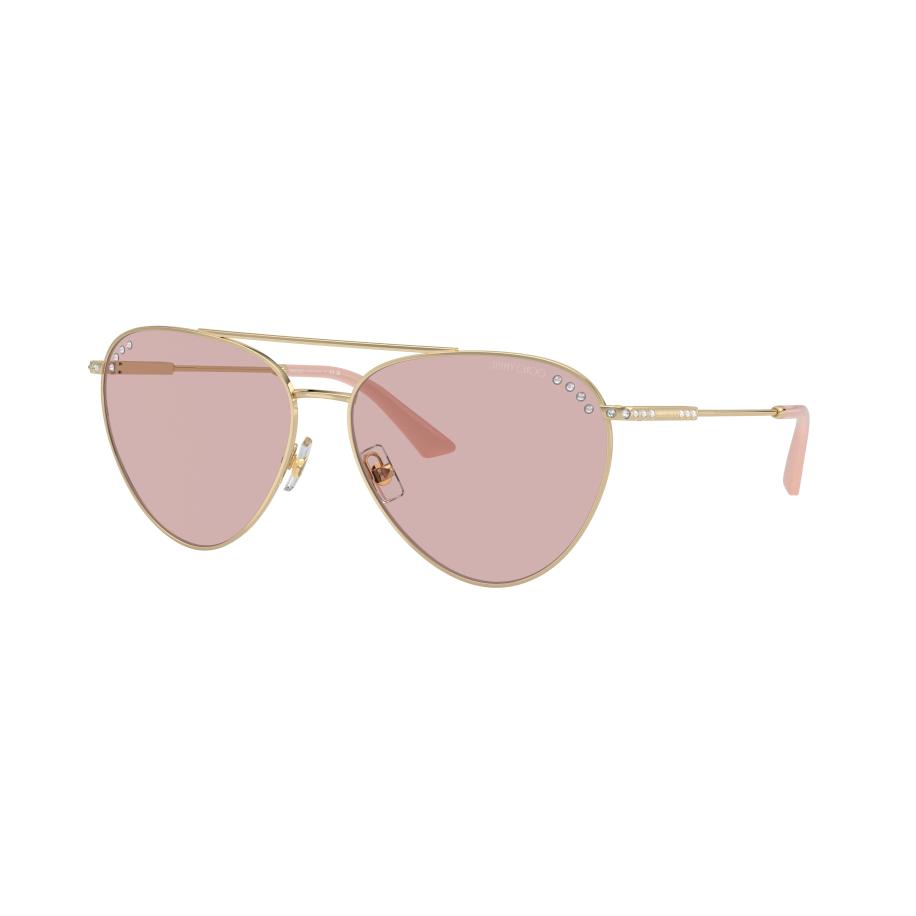 Jimmy Choo Vrouwelijk Sunglass JC4002B - Framekleur: Lichtgoud, Lenskleur: Roze Roze