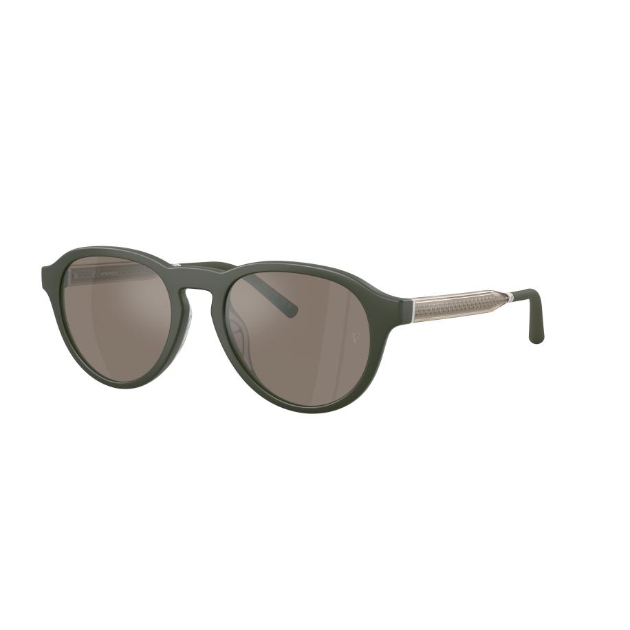 Oliver Peoples Unisex Sunglass OV5557SU R-8 - Framekleur: Semi-mat groene rook, Lenskleur: Sierra Flash spiegelend Multicolor