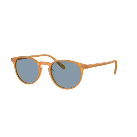 Oliver Peoples Unisex Sunglass OV5004SU Riley Sun - Framekleur: Halfmat Amber Tortoise, Lenskleur: Kobalt