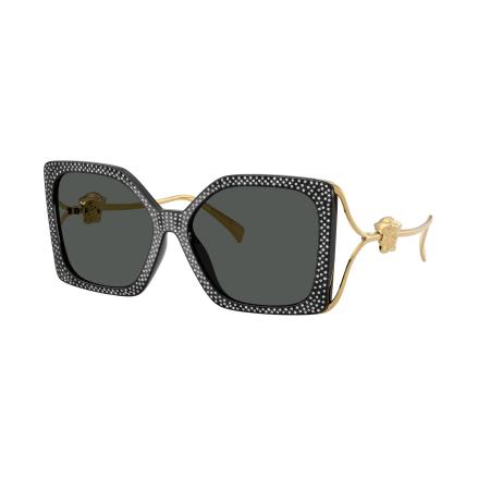 Versace Vrouwelijk Sunglass VE4502U - Framekleur: Black Strass Crystal, Lenskleur: Donkergrijs