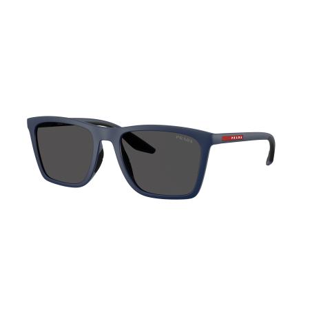 Prada Linea Rossa Mannelijk Sunglass PS B08S - Framekleur: Matblauw, Lenskleur: Donkergrijs