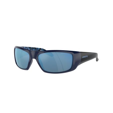Arnette Mannelijk Sunglass AN4182 Hot Shot - Framekleur: Donkerblauw, Lenskleur: Donkergrijs gespiegeld water polar