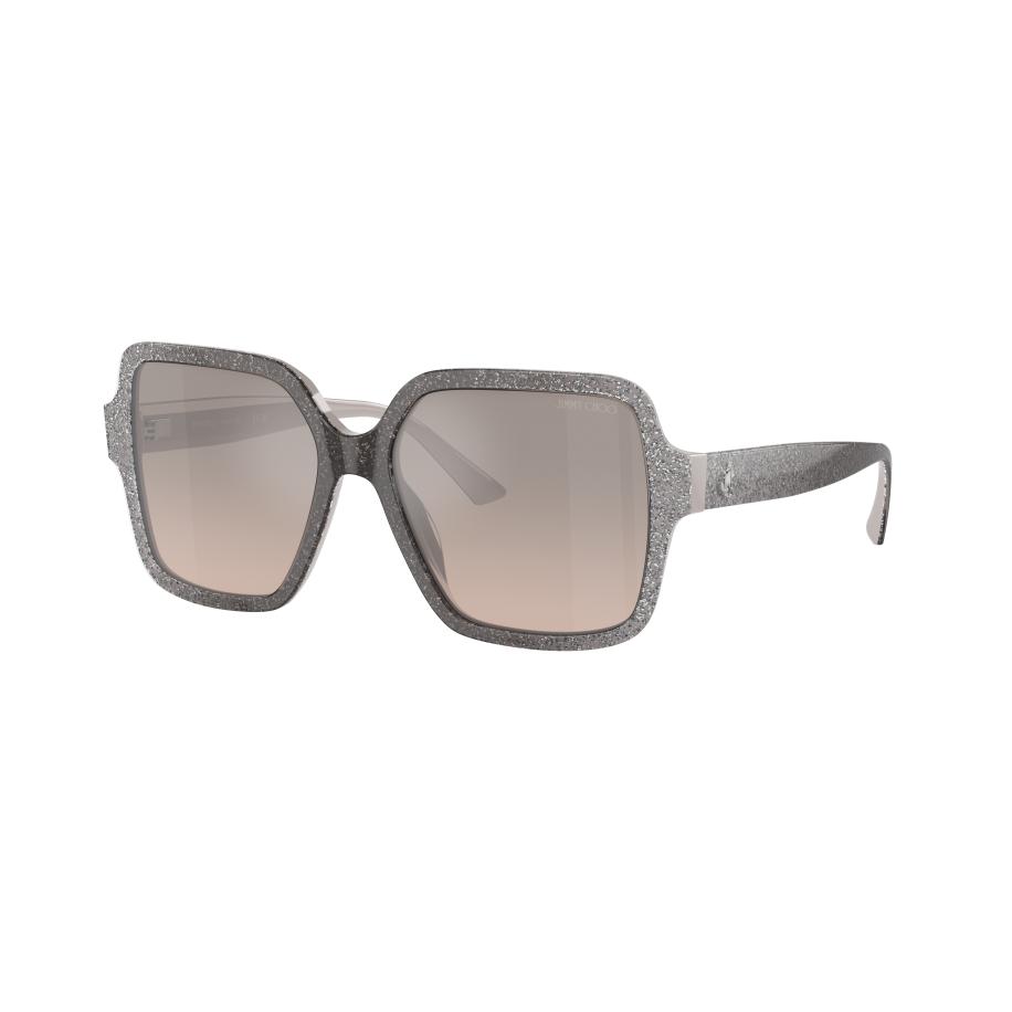 Jimmy Choo Vrouwelijk Sunglass JC5005 - Framekleur: Zand gradiënt glitter, Lenskleur: Bruin Gradiënt Grijs Gespiegeld Zilver Multicolor