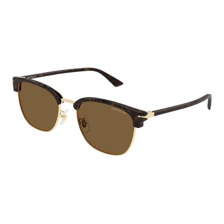 Montblanc MB0439SA Aziatische pasvorm 003 Goud Heren Zonnebril