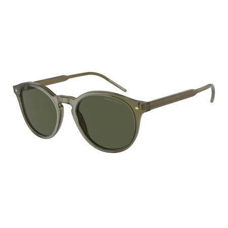 Giorgio Armani AR8211F Aziatische pasvorm 607452 Groen Heren Zonnebril