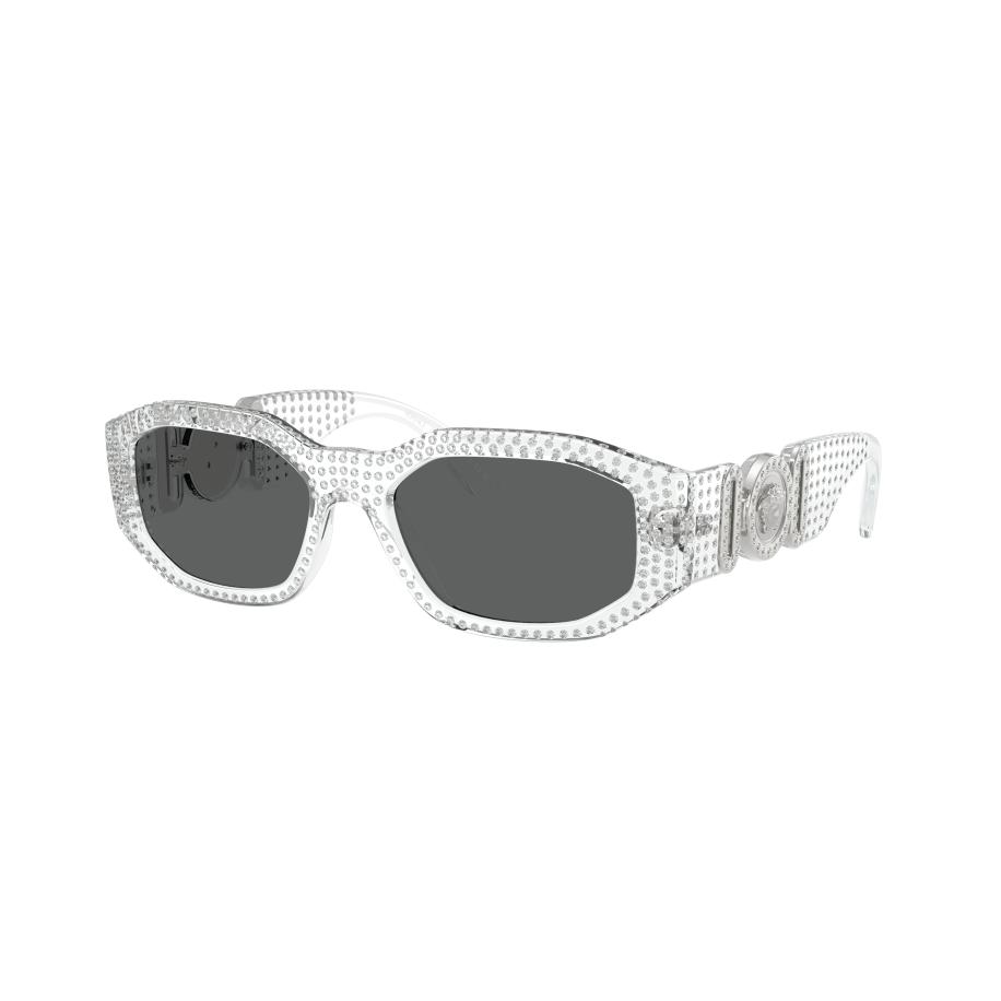 Versace Mannelijk Sunglass VE4361 Biggie - Framekleur: Kristal, Lenskleur: Donkergrijs Grijs