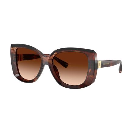 Dolce&Gabbana Vrouwelijk Sunglass DG4495 - Framekleur: Donkerrood Havana, Lenskleur: Bruin Gradiënt