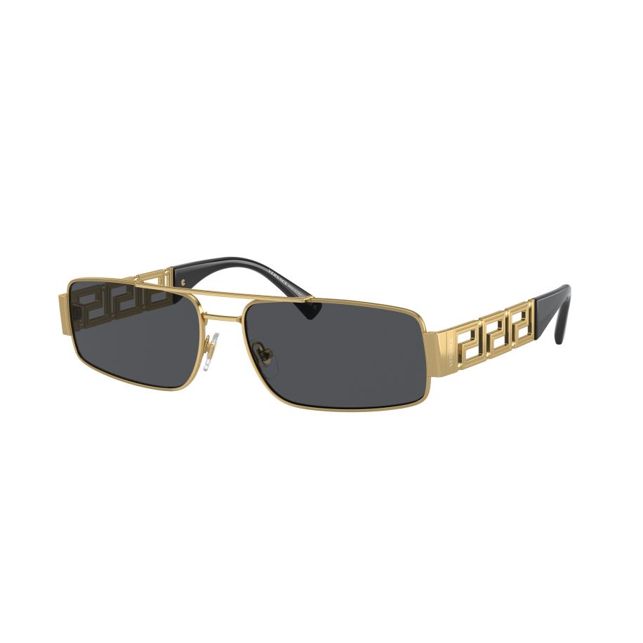 Versace Mannelijk Sunglass VE2257 - Framekleur: Goud, Lenskleur: Donkergrijs Grijs