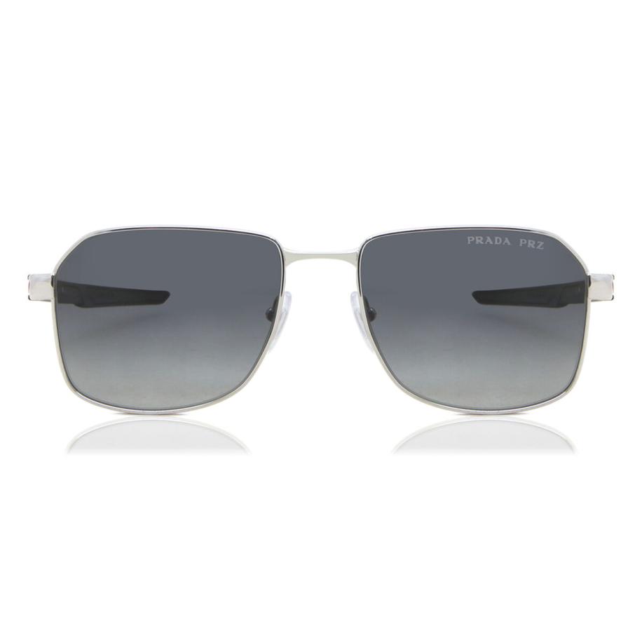 Prada Linea Rossa PS54WS Polarized 1BC06G Zilver Heren Zonnebril Grijs