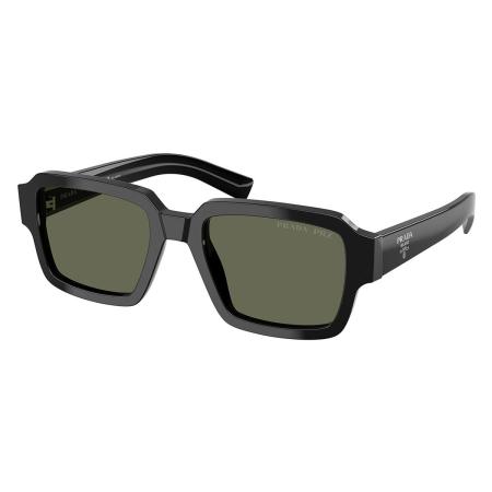 Prada PR 02ZSF Aziatische pasvorm Polarized 1AB03R Zwart Heren Zonnebril
