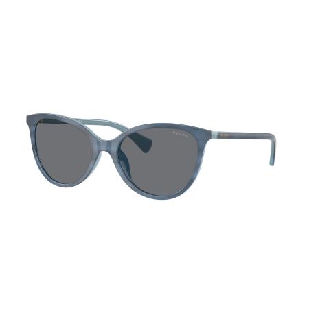 Ralph Vrouwelijk Sunglass RA5339U - Framekleur: Blauw gestreept, Lenskleur: Grijs