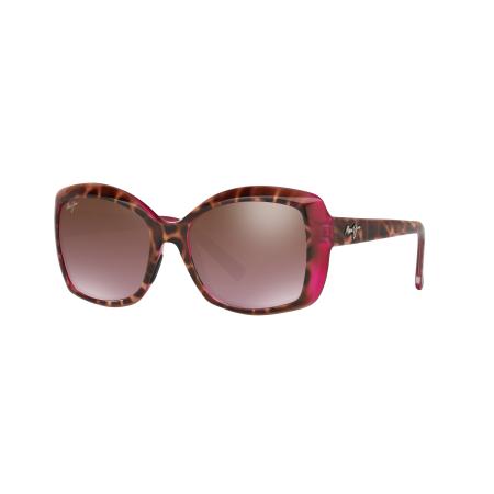 Maui Jim Vrouwelijk Sunglass 735 Orchid - Framekleur: Tortoise Roze, Lenskleur: Maui RoseU+00AD Mirror Polarized