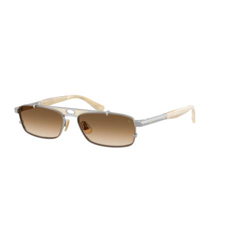 Brunello Cucinelli Unisex Sunglass BC2010ST PALOMA - Framekleur: Silver/Sand, Lenskleur: Moro