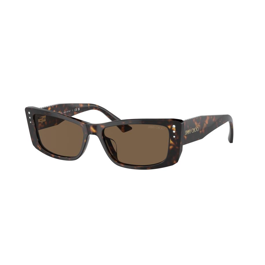 Jimmy Choo Vrouwelijk Sunglass JC5002BU - Framekleur: Havana, Lenskleur: Donkerbruin Bruin