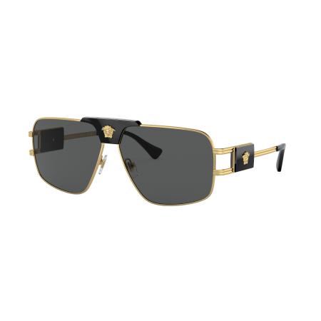 Versace Mannelijk Sunglass VE2251 - Framekleur: Goud, Lenskleur: Donkergrijs