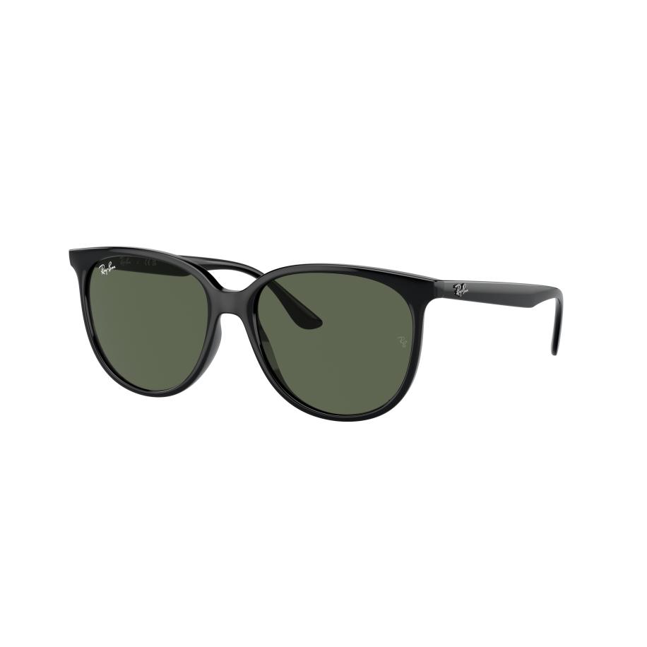 Ray-Ban Vrouwelijk Sunglass RB4378 - Framekleur: Zwart, Lenskleur: Donkergroen Groen
