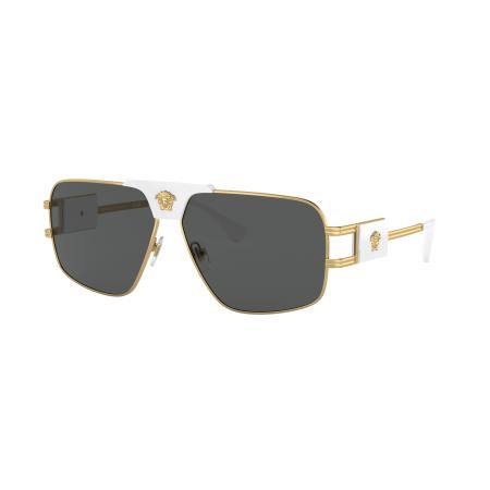 Versace Mannelijk Sunglass VE2251 - Framekleur: Goud, Lenskleur: Donkergrijs