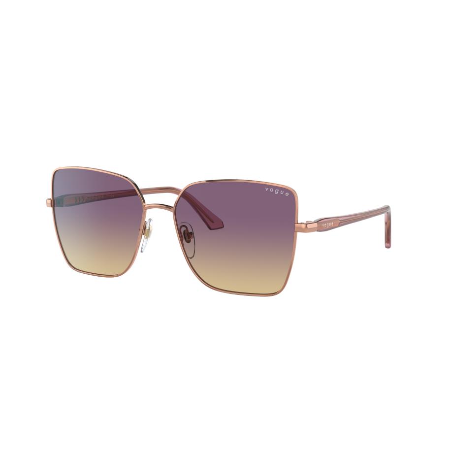 Vogue Eyewear Vrouwelijk Sunglass VO4199S - Framekleur: Roségoud, Lenskleur: Geel Gradiënt Violet Multicolor