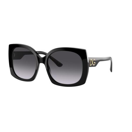Dolce&Gabbana Vrouwelijk Sunglass DG4385 - Framekleur: Zwart, Lenskleur: Lichtgrijs gradiënt zwart