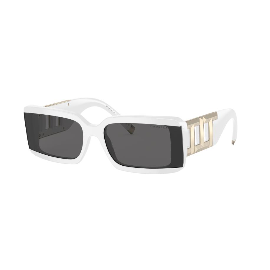 Tiffany & Co. Vrouwelijk Sunglass TF4197 - Framekleur: Effen wit, Lenskleur: Donkergrijs Grijs