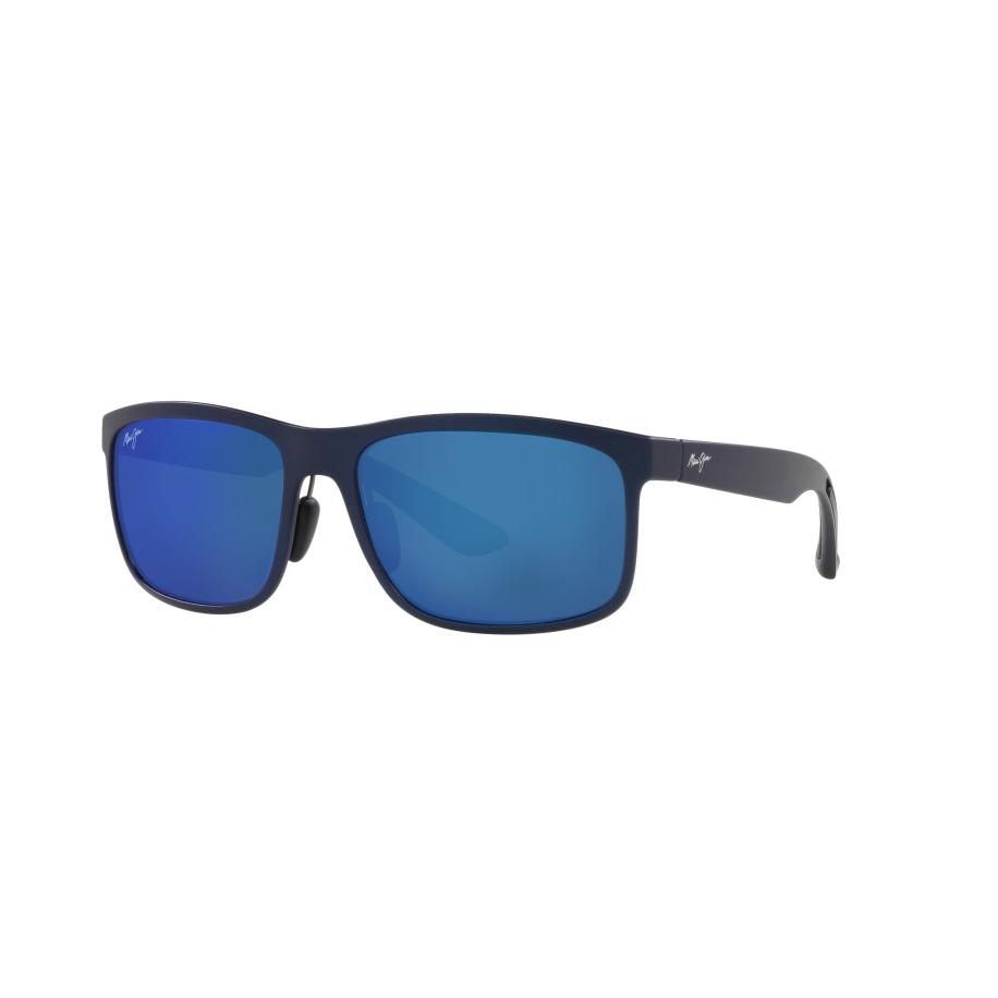Maui Jim Unisex Sunglass Huelo - Framekleur: Blauw, Lenskleur: Blue Hawaii Mirror Polarized Multicolor