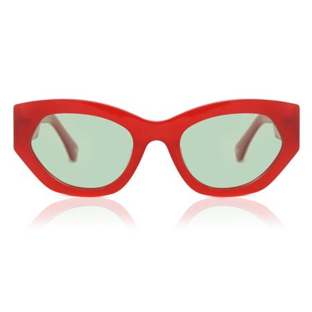 Dames Cat-eye Volledige rand Plastic Rood Zonnebril - Arise Collective